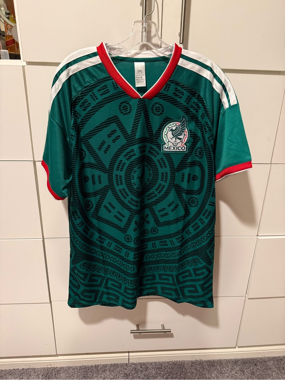 Mexico Green Graphic Soccer Jersey - Unbranded